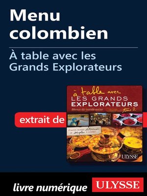 cover image of Menu colombien--À table avec les Grands Explorateurs